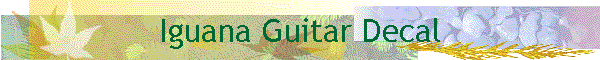 Iguana Guitar Decal